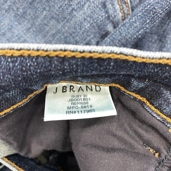J BRAND Jeans Blue Ruby 30 Cigarette Leg High Waist Ankle Womens Size 29 Skinny - Picture 6 of 11